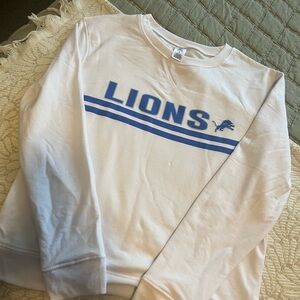 White and Blue LIONS Sweatshirt